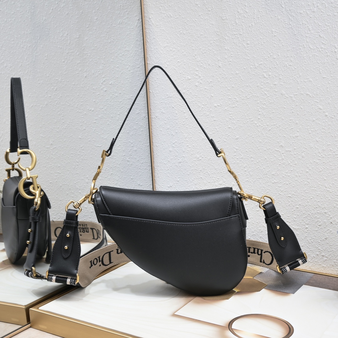 DIOR Saddle Bag with Strap Black | 1033