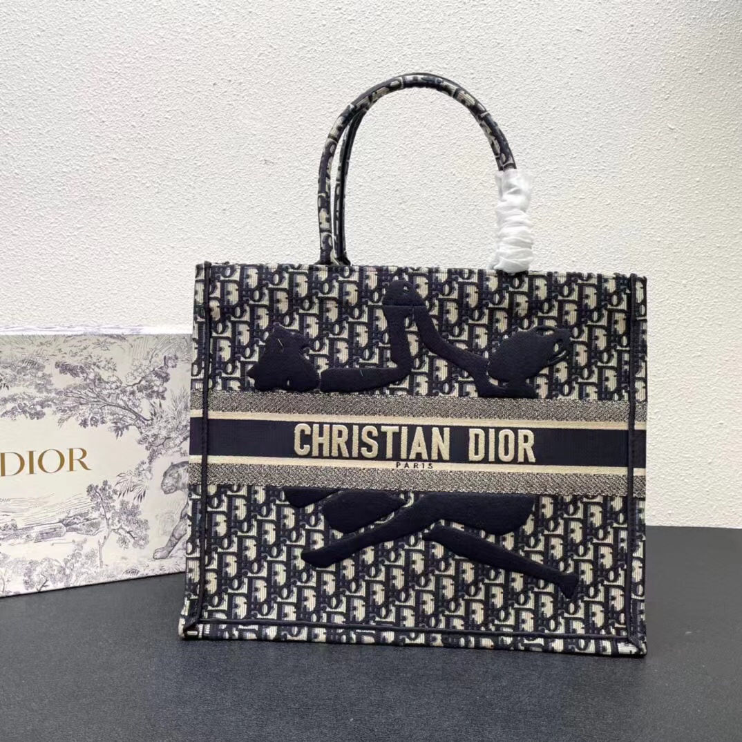 DIOR Large Book Tote  blue| M1286