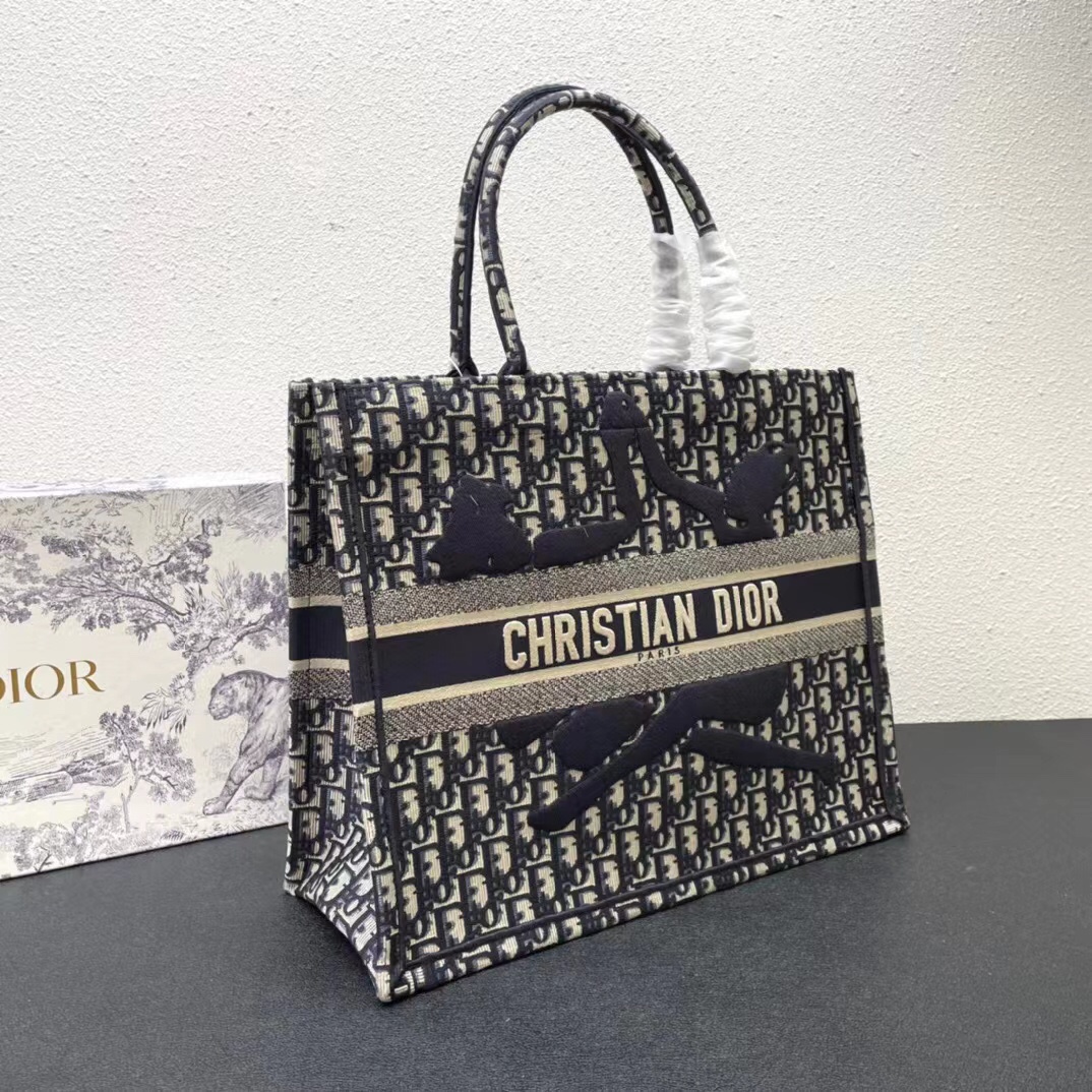 DIOR Large Book Tote  blue| M1286