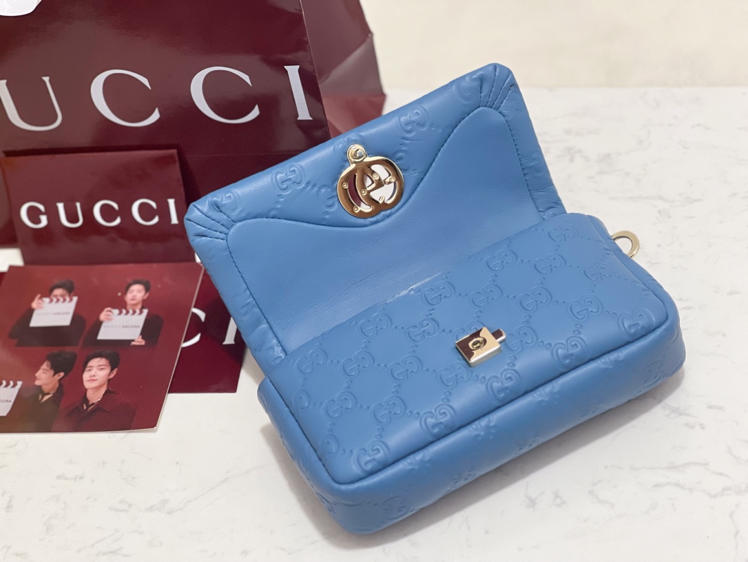 GUCCI GG Milano mini top handle bag | 806017(Blue)