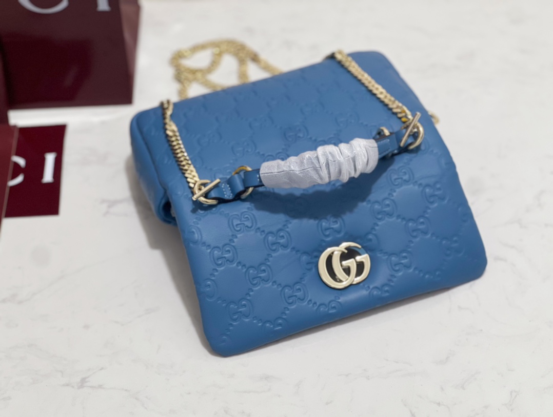 GUCCI GG Milano mini top handle bag | 806017(Blue)