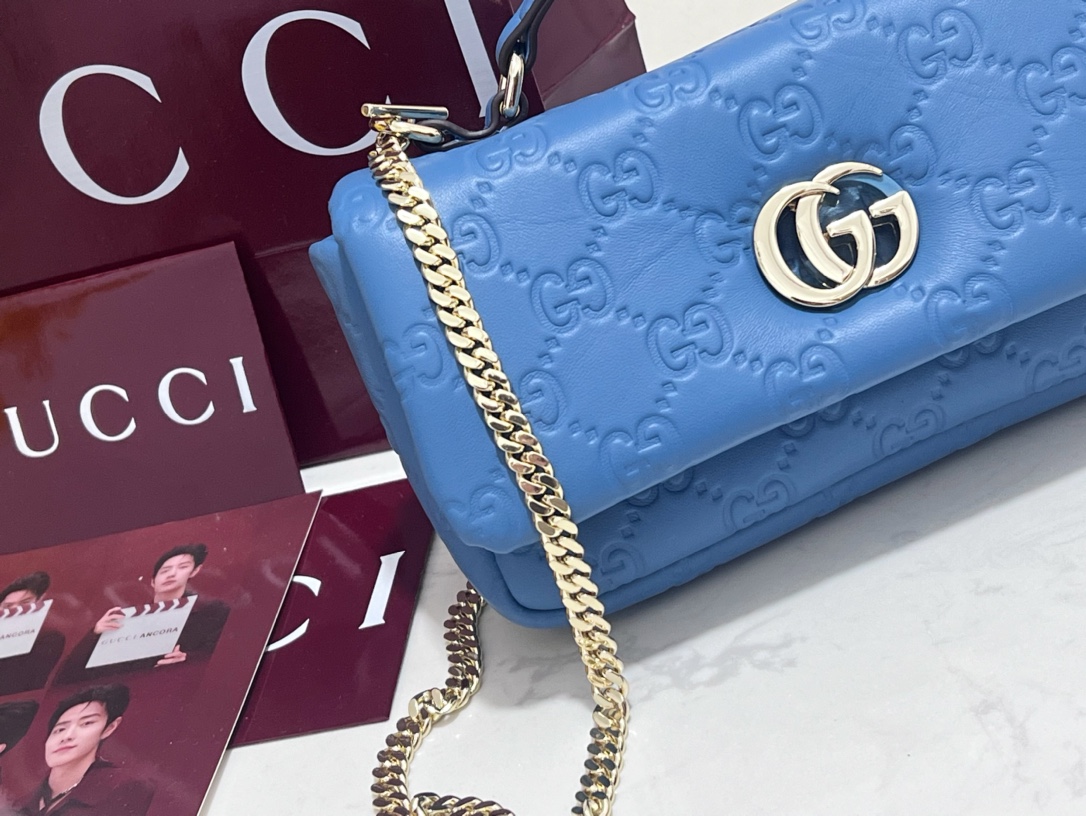 GUCCI GG Milano mini top handle bag | 806017(Blue)