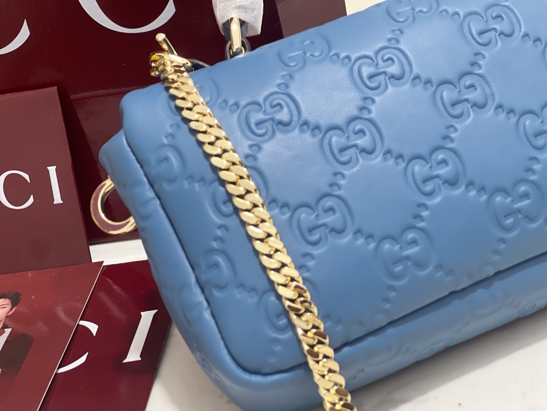 GUCCI GG Milano mini top handle bag | 806017(Blue)