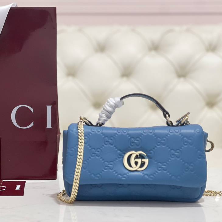 GUCCI GG Milano mini top handle bag | 806017(Blue)