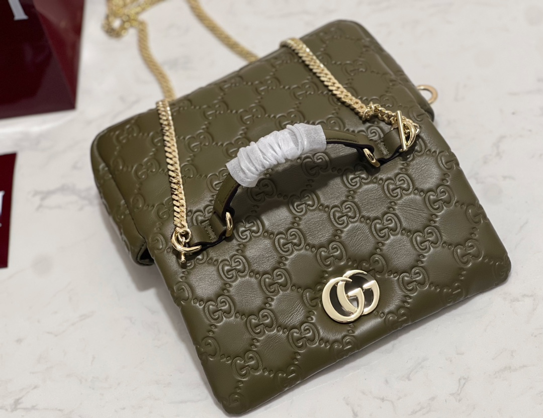 GUCCI GG Milano mini top handle bag | 806017(Brown)