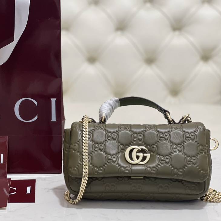 GUCCI GG Milano mini top handle bag | 806017(Brown)