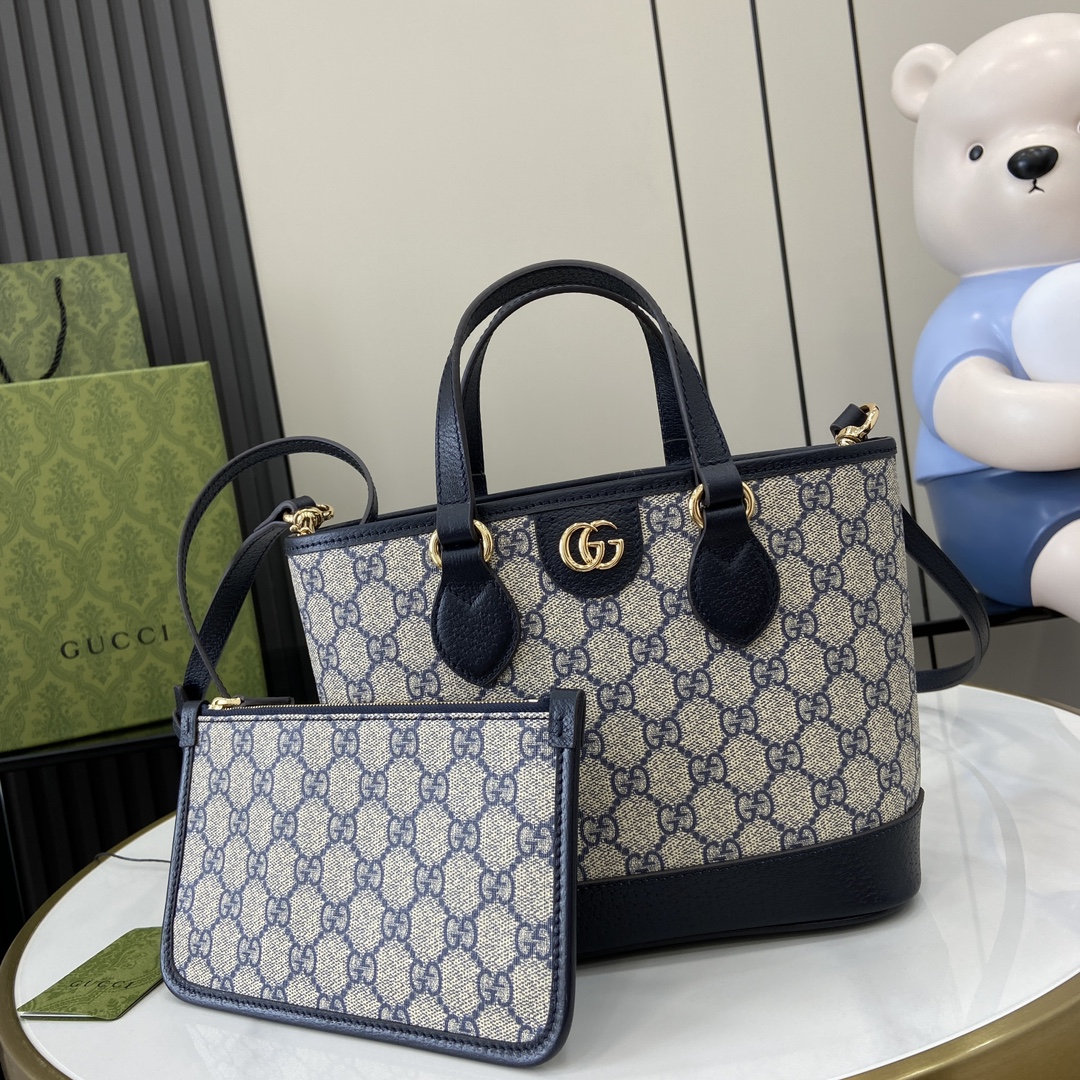 GUCCI Ophidia MINI TOTE BAG BLUE PVC | 811716