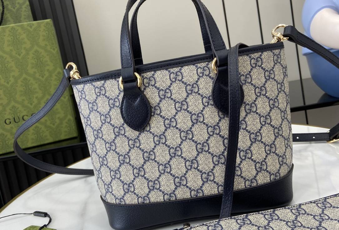 GUCCI Ophidia MINI TOTE BAG BLUE PVC | 811716