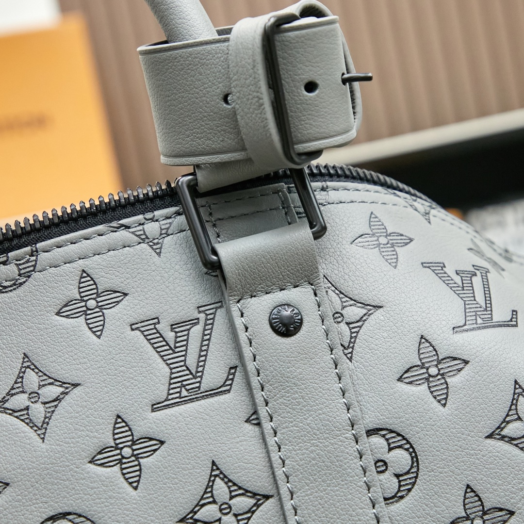  LV KEEPALL Monogram Shadow  Anthracite Gray  | M46117